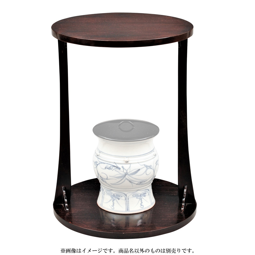 丸卓 溜塗 啄斎好 紙箱入 洗浄済 茶道具 古物品 丸卓 溜塗 啄斎好 紙箱