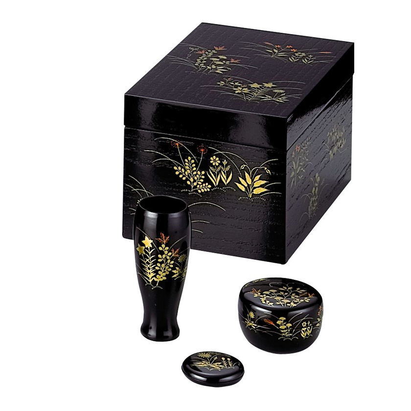 c775 【新品・未使用】香合 紅葉 般若雲舟 木箱 茶道具 茶道具 茶箱