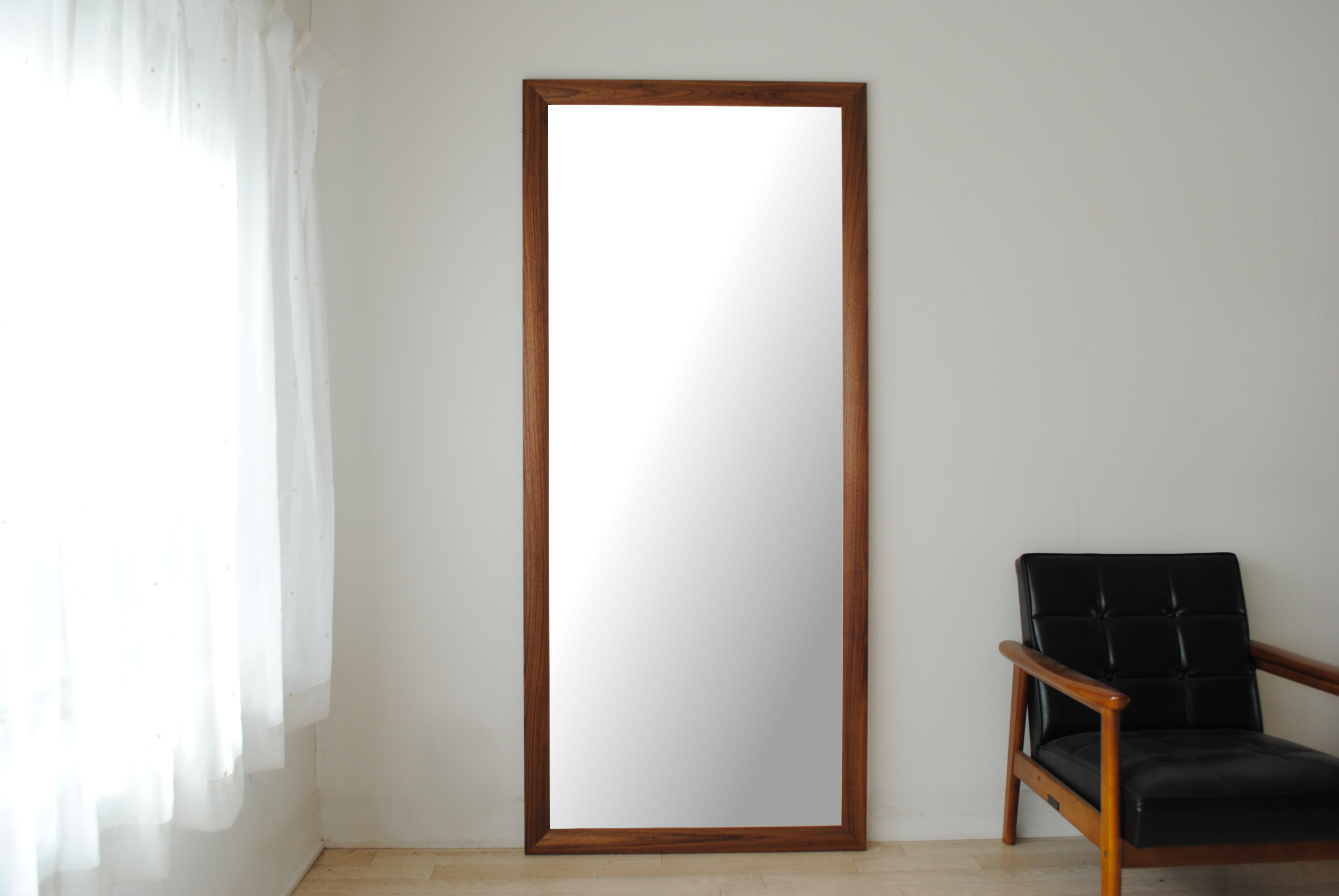 SENNOKI SOL ソル 80x180cm ウォールナット材 姿見 たてかけミラー 全身鏡