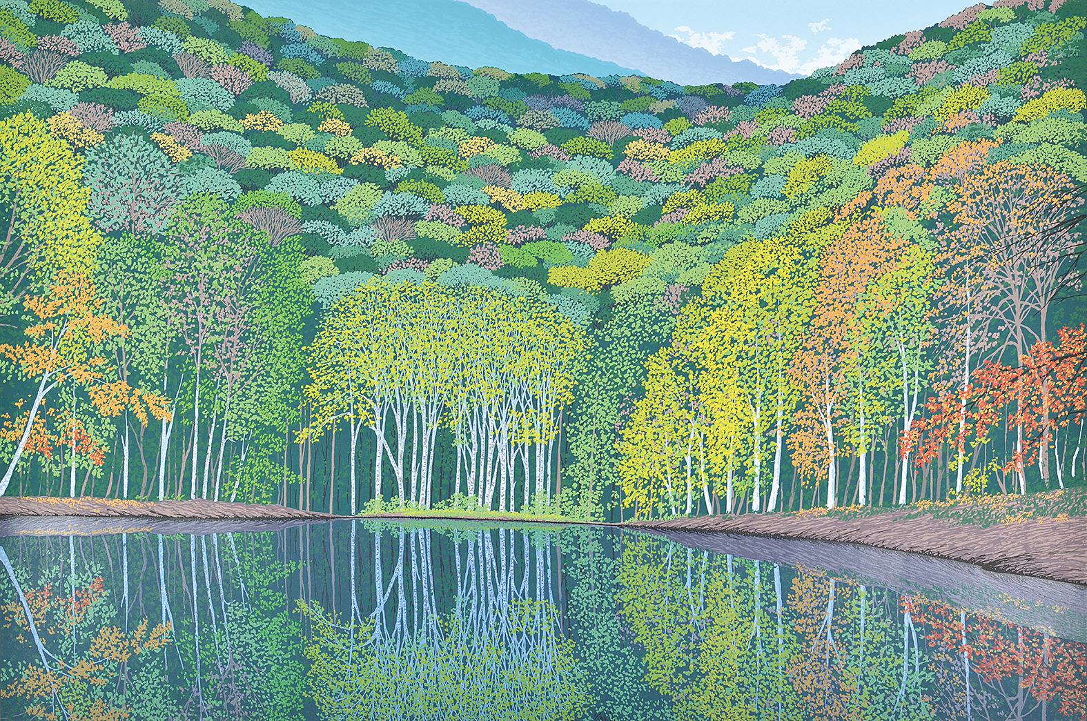 小暮真望 日本百名山オリジナルセリグラフ 自然風景 版画 限定200部