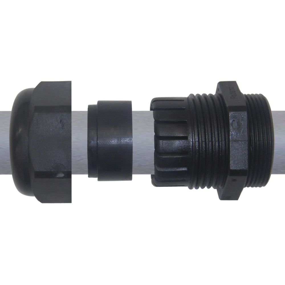 M40 x 1.5 Black Nylon Standard Dome Cable Gland | Cord Grip