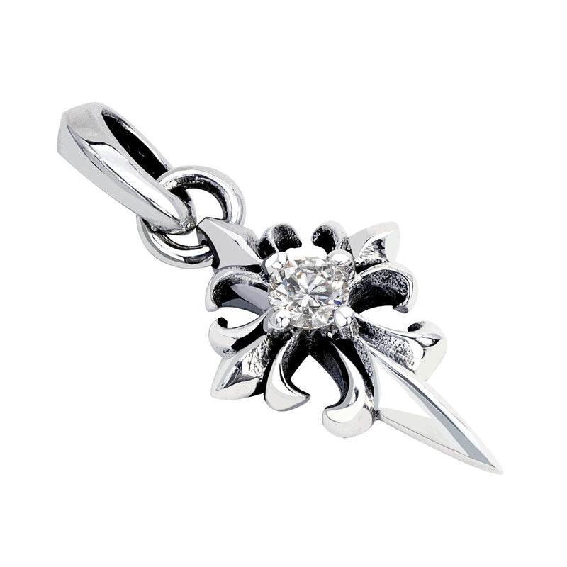 ペンダントトップ ネックレス クロス キュービックジルコニア シルバー925