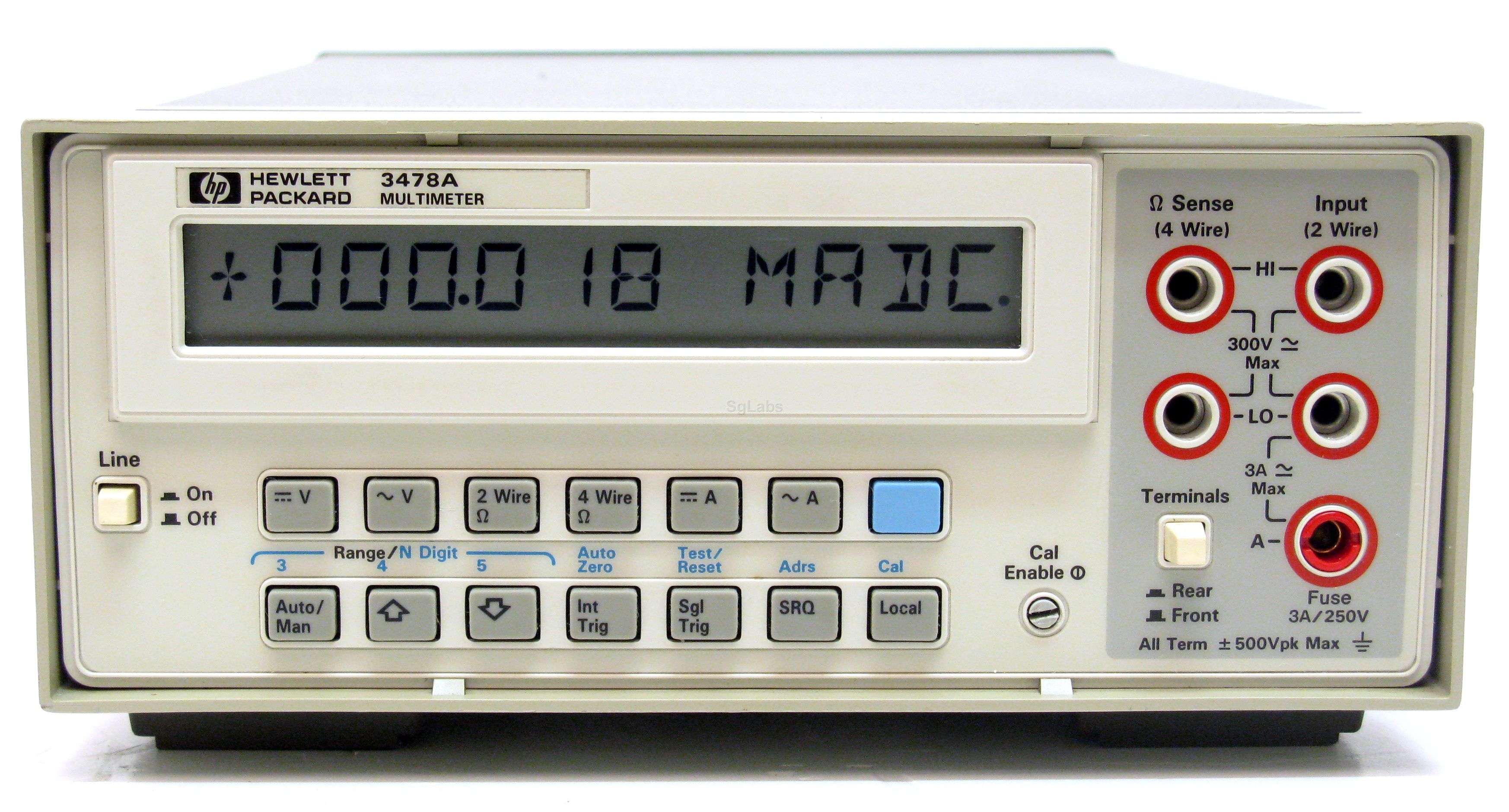 HP 3478A (5-1/2) GPIB Interface AR488付 HP 3478A (5-1/2) GPIB