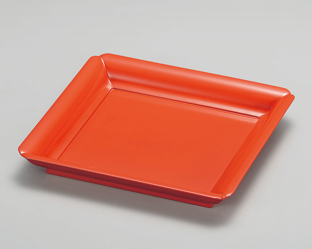 お鉢・盛器-朱 若狭盆［1枚］ | 越前漆器粂治郎