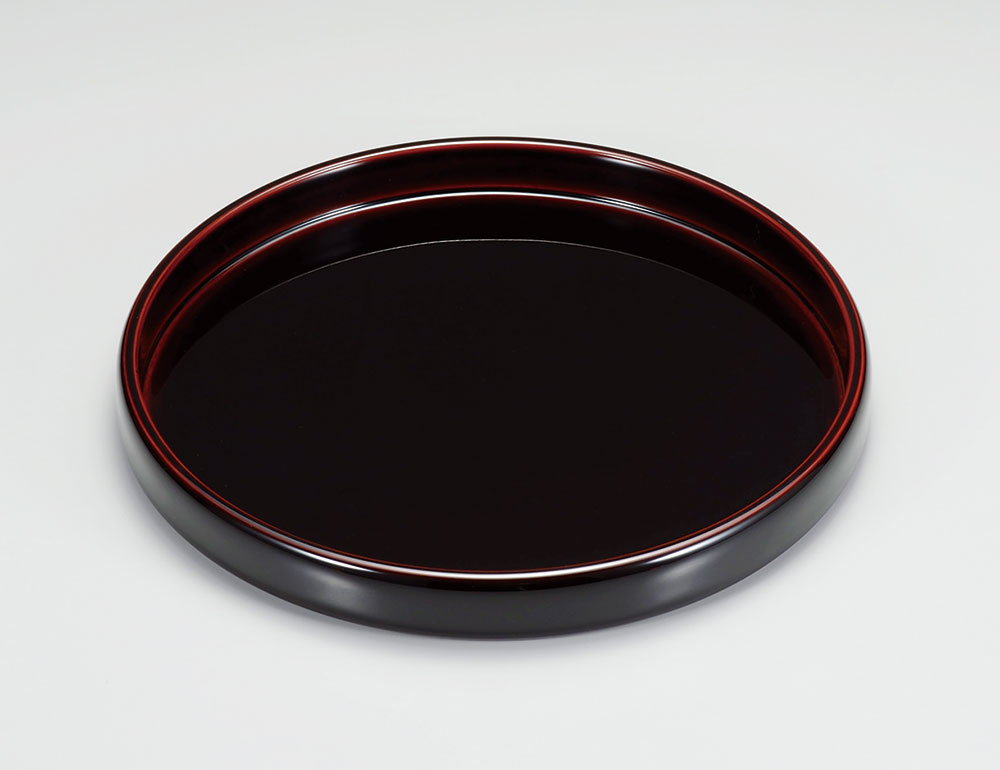 盆お盆・お膳-越前塗 溜塗（ためぬり）尺1茶盆［1枚］ | 越前漆器粂治郎