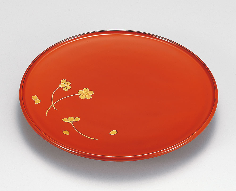 江戸時代 漆絵 木皿 古民藝 2枚セット 古道具 江戸時代 漆絵 木皿 古民