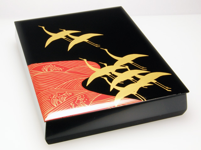 貝細工装飾の黒漆文箱 貝細工装飾の黒漆文箱 貝細工装飾の黒漆文箱