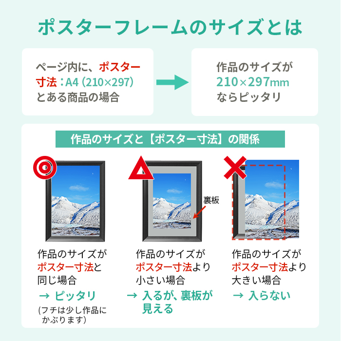 アルミ ポスター フレーム B2 サイズ アールシャドー 515×728 高級 /