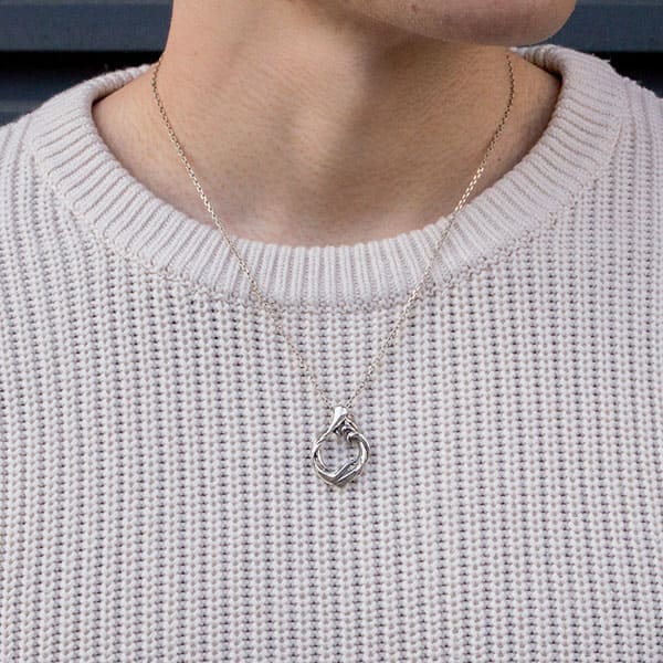 波モチーフ シルバーペンダント [DT-477]