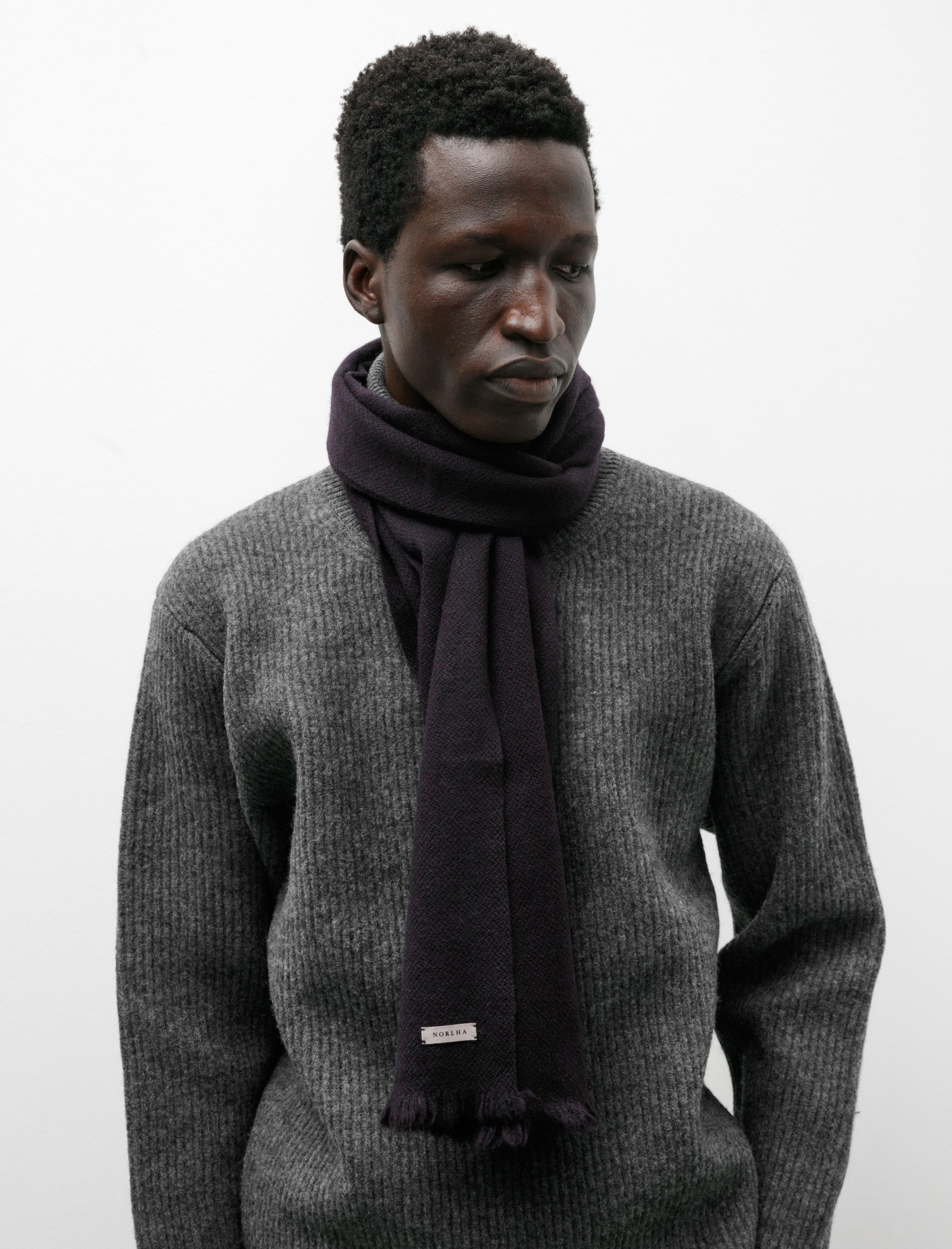 Norlha Nomad Classic Skinny Scarf Raisin – Neighbour