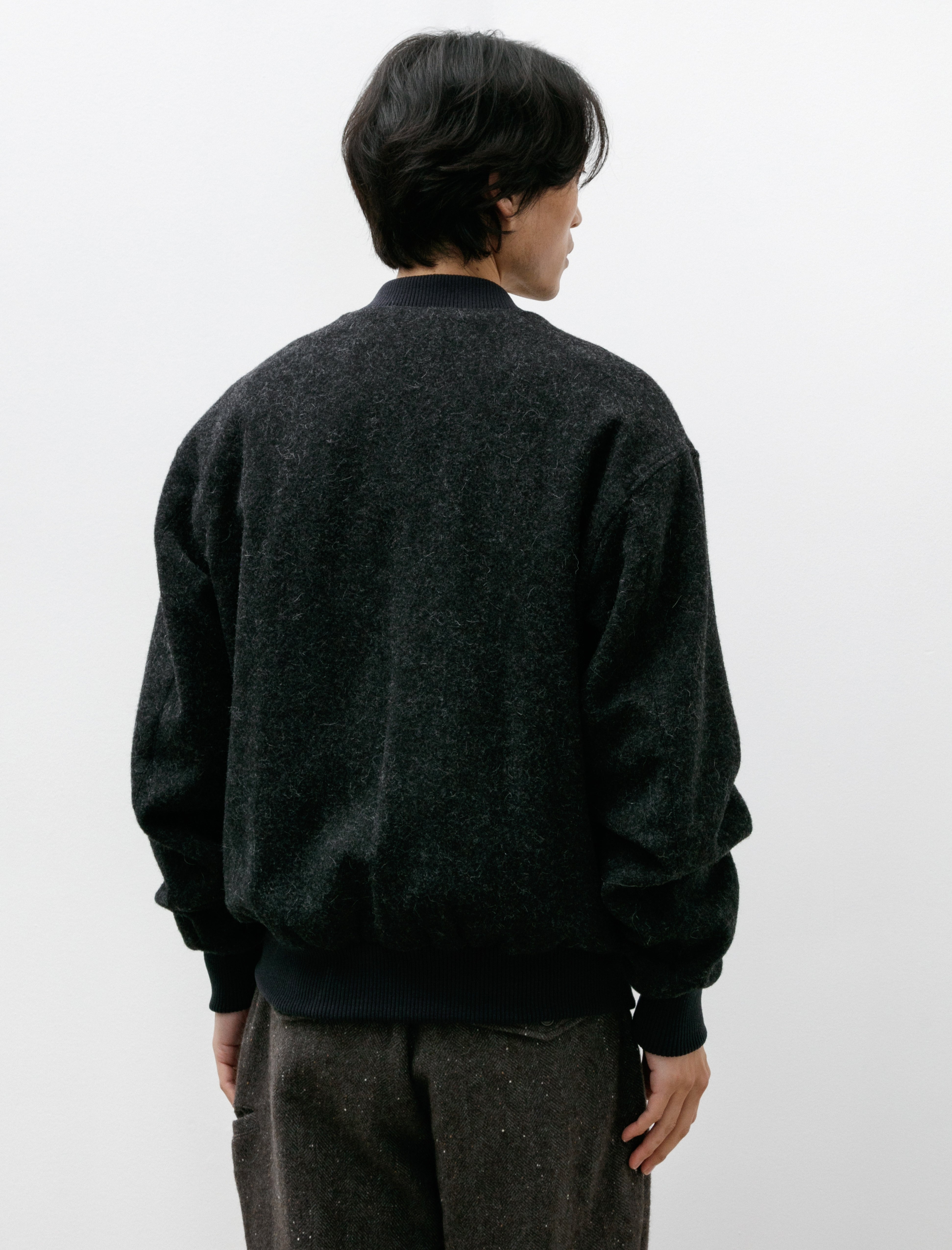 Polyploid Flight Jacket B Wool Alpaca Charcoal – Neighbour