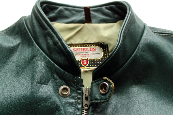 70s SHIELDS シングルライダース レザージャケット 緑 - Sixpacjoe Web
