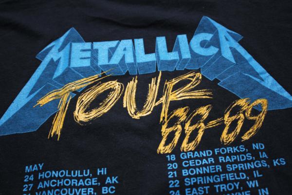 80s METALLICA メタリカ AND JUSTICE FOR ALL TOUR 88-89 バンドT