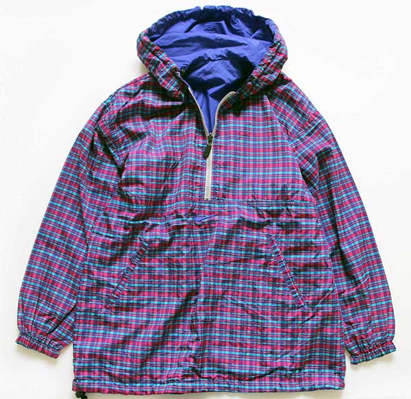 90s Nikeフード付きチェックジャケット リバーシブル 90s Nikeフード