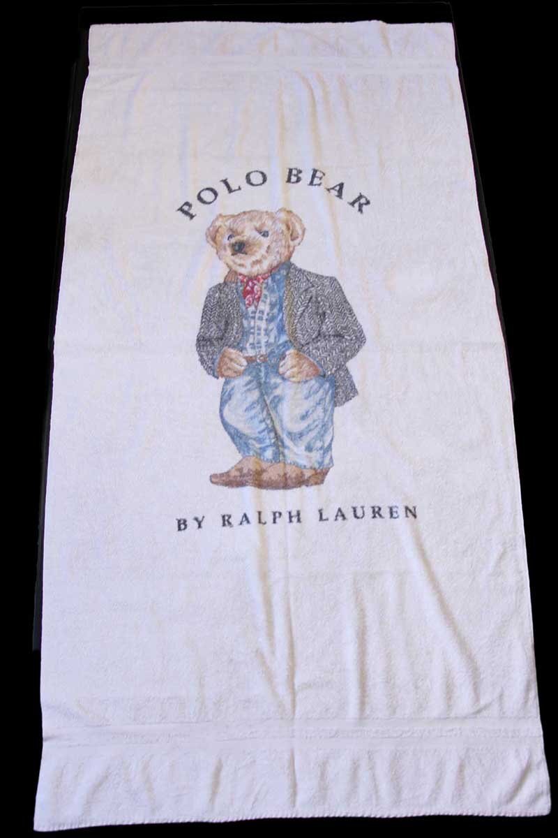 80s USA製 Ralph Lauren ラルフローレン POLO BEAR ポロベア コットン