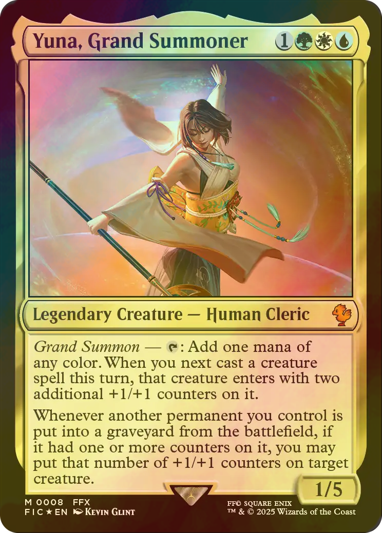 MTG 大召喚士、ユウナ ボーダーレス FOIL 英語 大召喚士、ユウナ