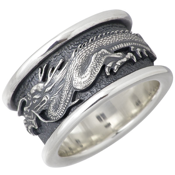 龍頭 (RYUZU) 龍 指輪 シルバー リング 大 20～27号を販売。商品点数3