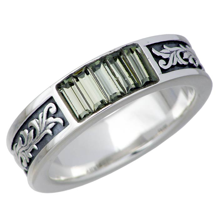 SAINTS(セインツ) スワロフスキー＆アラベスク シルバー リング 指輪