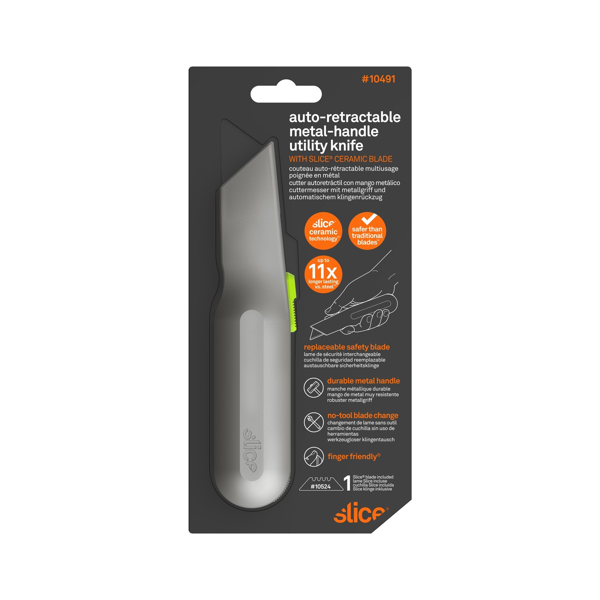 Auto-Retractable Metal-Handle Utility Knife | Slice