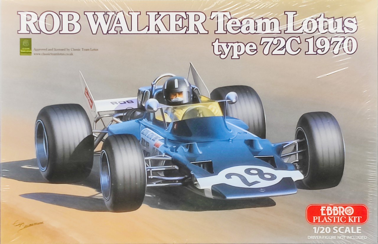 絶版 エブロ 1/20 ロブ・ウォーカー・ロータス 72C・フォード Ebbro
