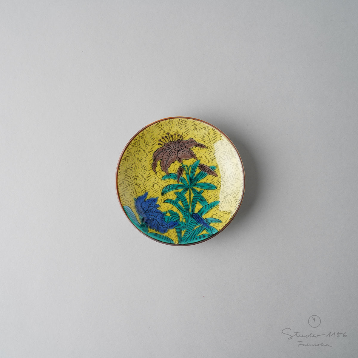 古九谷 九谷焼 吉田屋 杯台 図録掲載 同手 1客 古九谷 九谷焼 吉田屋