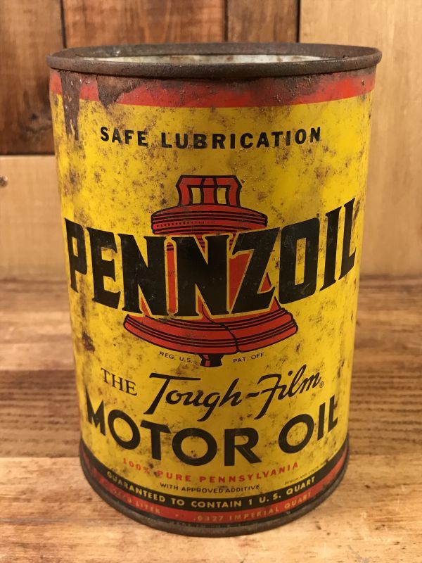 Pennzoil Tough Film Motor Oil Tin Can ペンゾイル ビンテージ オイル