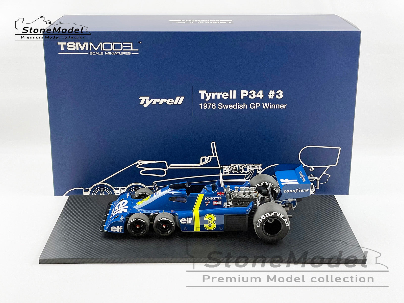 TSM TrueScale 1:12 Tyrrell F1 P34 #3 Jody Scheckter Sweden Winner
