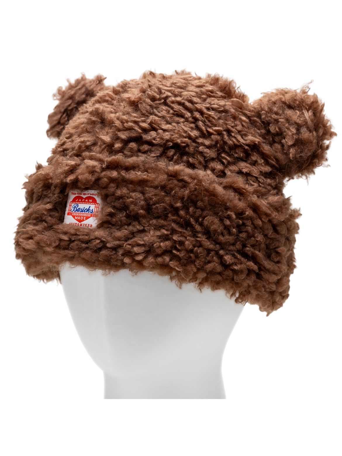 BASICKS/ベーシックス」 Bear Beanie Brown タグ付き 【公式通販】