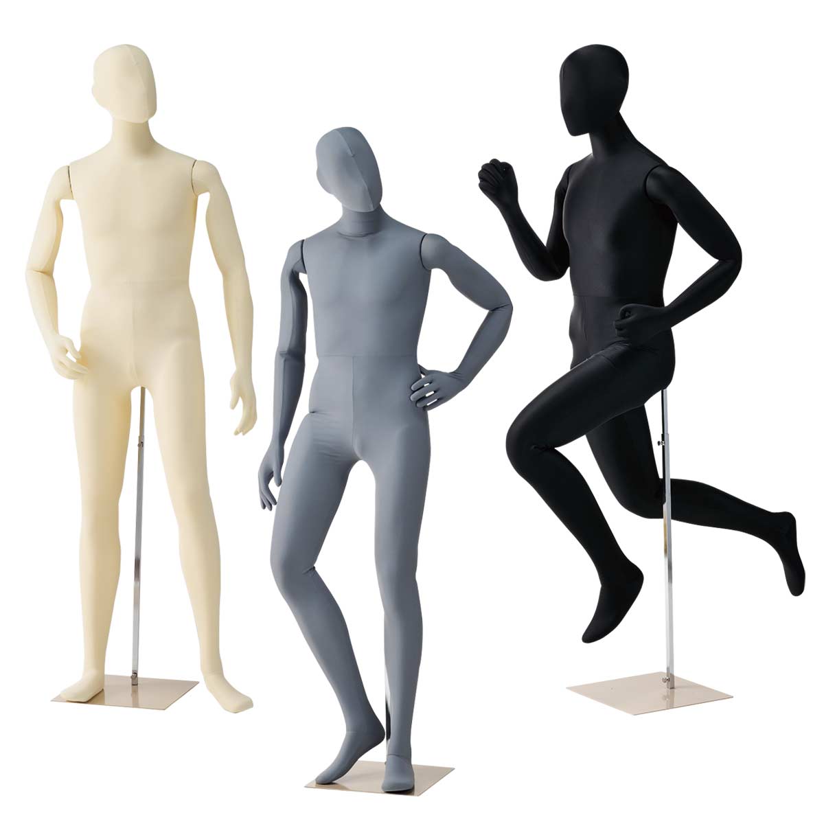 紳士フレキシブルマネキン アイボリー