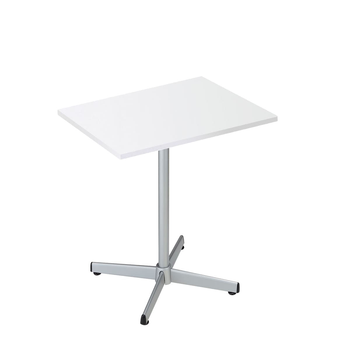 D&DEPARTMENT カフェテーブル ホワイト×シルバー サイドテーブル