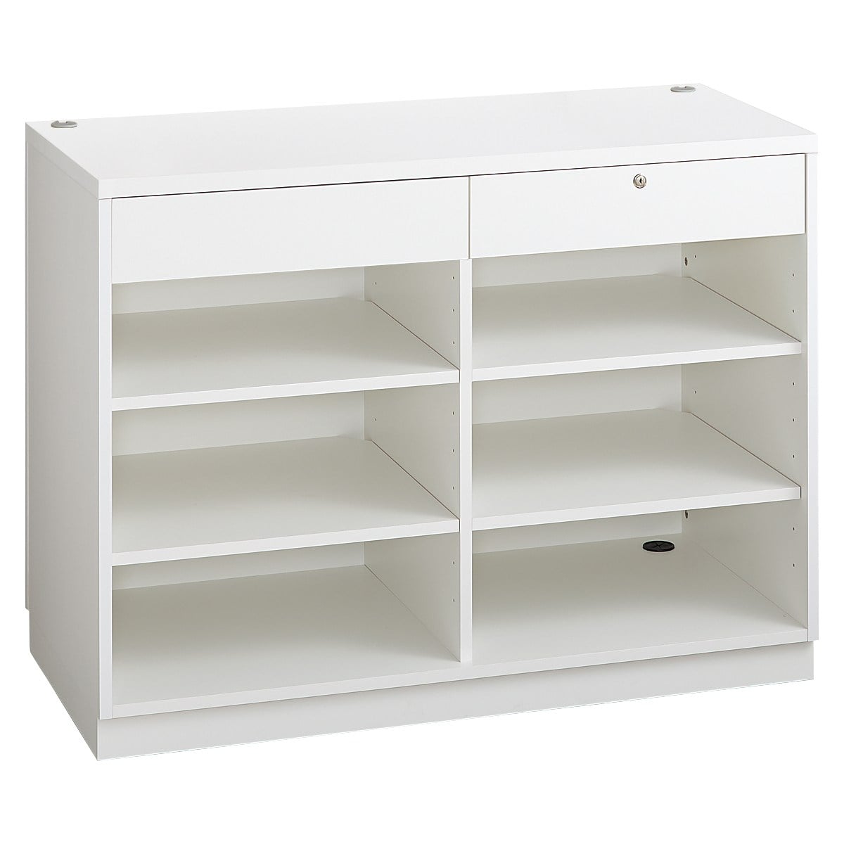 レジカウンター 平台タイプ 幅120cm ホワイト〔ストエキオリジナル