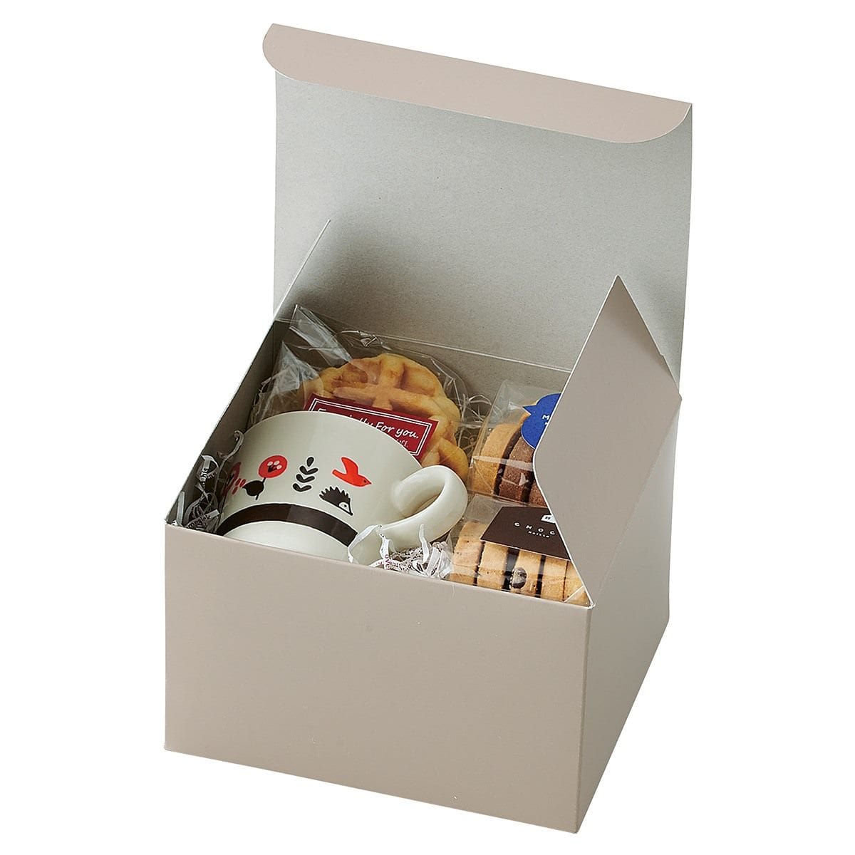 ワンタッチギフトボックス グレー〔ストエキオリジナル〕 7×6×4cm