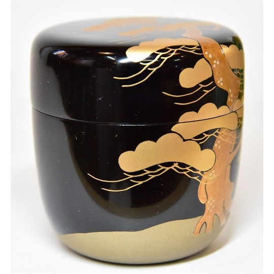 能登震災 災害支援 輪島塗 今井 千鶴作 中棗 老松蒔絵 すいぎょく園