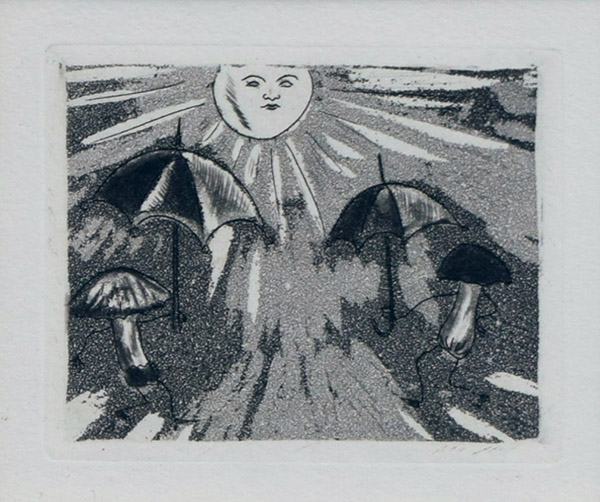藤田嗣治作品紹介｜獣一党：茸｜銀座の絵画販売・買取の画廊ー翠波画廊