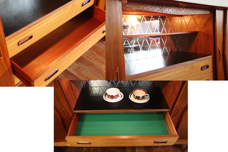 デンマーク ヴィンテージ オープンキャビネット 引き取り割引あり