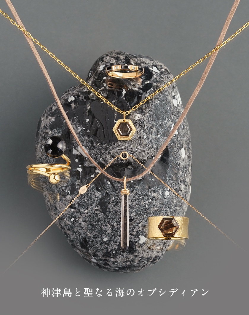 ハリックァ オブシディアン k18 アンクレット ハリックァ