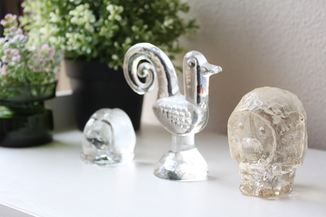 BODA ペーパーウェイト 鳥 ガラスオブジェ 北欧 刻印あり BODA