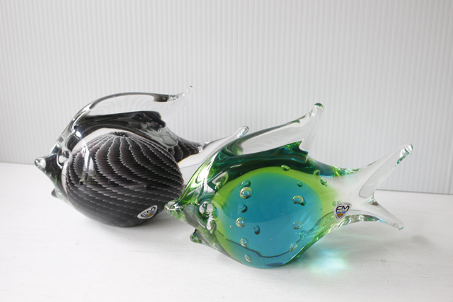 FM KONSTGLAS ガラスの魚オブジェ Konstglas FM Ronneby スウェーデン