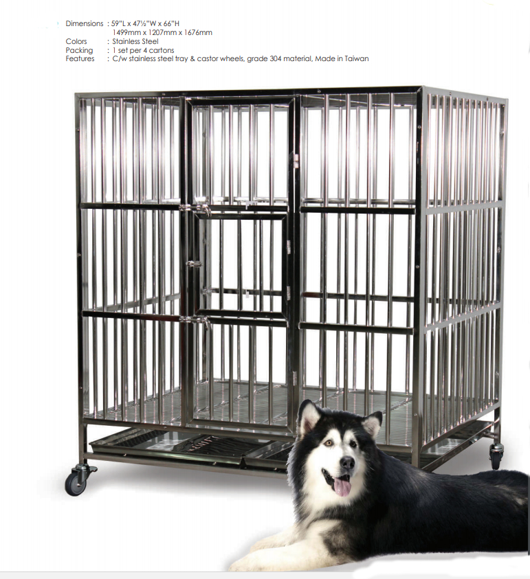 Stainless Steel Dog Cage SSC450 | Pets Online Store