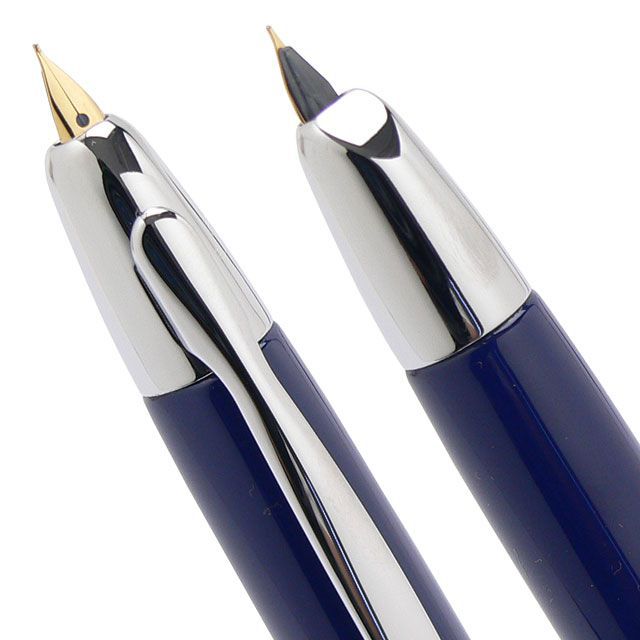 PILOT パイロット 万年筆 キャップレス シルバー ダークブルー | ペン