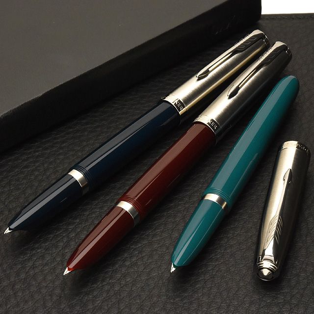値下げ❗】【PARKER 51万年筆2本 】 黒と青金色・インク付き