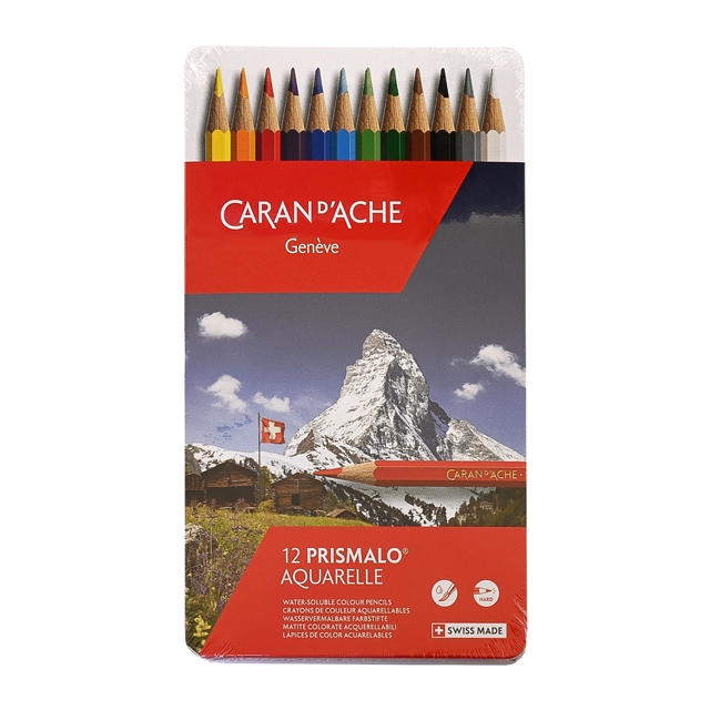 CARAN D'ACHE カランダッシュ 水彩色鉛筆 プリズマロ 80色木箱セット