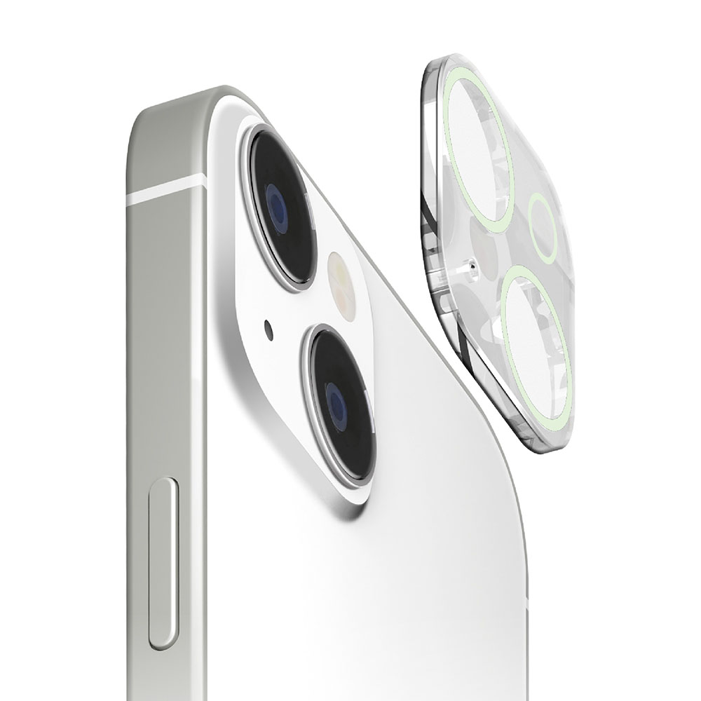 iPhone 15 / 15 Plus デュアルカメラ用 カメラフルプロテクター [蓄光