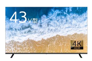 ゲオ、3万円台の4K/HDR対応チューナーレステレビ。43型/50型の2モデル