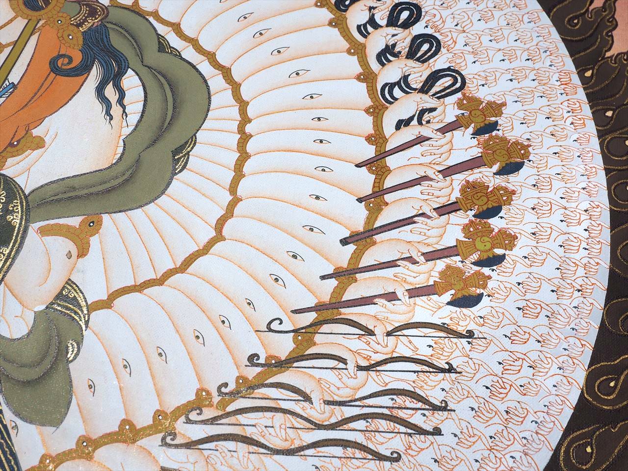 チベット密教 手描き曼荼羅（マンダラ）タンカ【新品・一点物】肉筆画