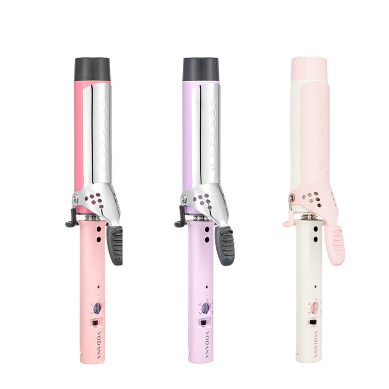 VODANAグローウェーブ アイロン40mmパウダーピンク ヘアアイロン