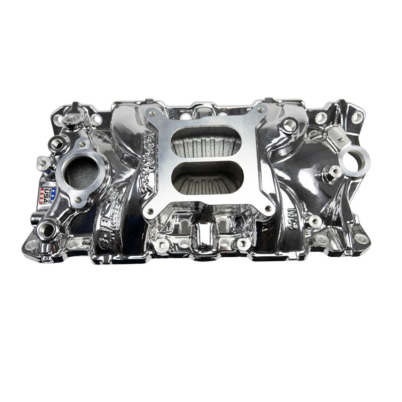 EDELBROCK 2701-CP CHROME PLASMA PERFORMER EPS DUAL PLANE INTAKE MANIFO