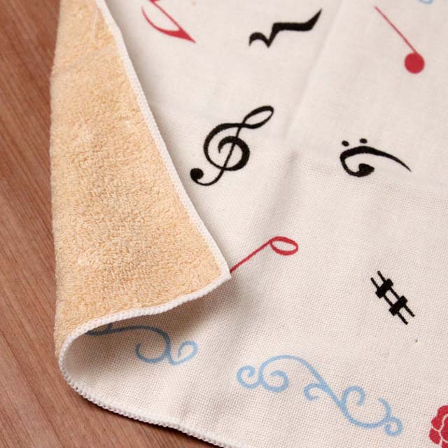 With the Cat ガーゼタオル 音符ブルー 227324 音楽雑貨・アクセサリー