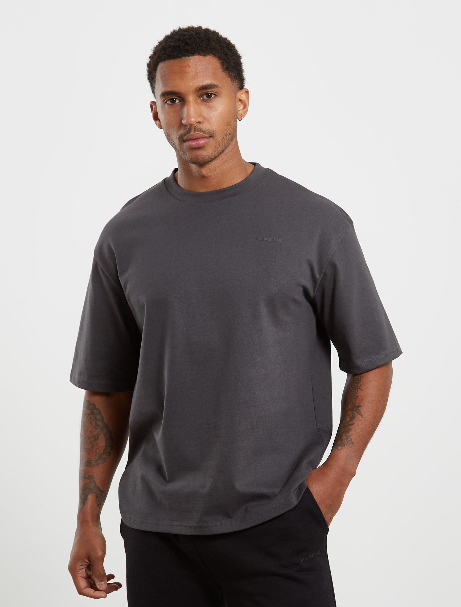 Core Oversized T-Shirt | Onyx Grey | Pursue Fitness