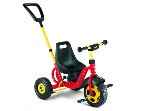 PUKY 三輪車 レッド 手押し棒付き 2歳 3歳 4歳向け 2歳～オススメ！